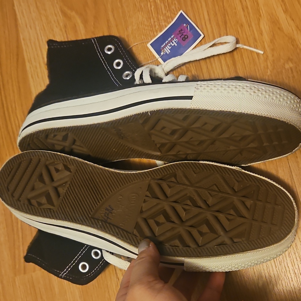 Vintage Converse Chuck Taylor All Star High Top Black Brown 2-tone Sneakers. - Picture 5 of 6